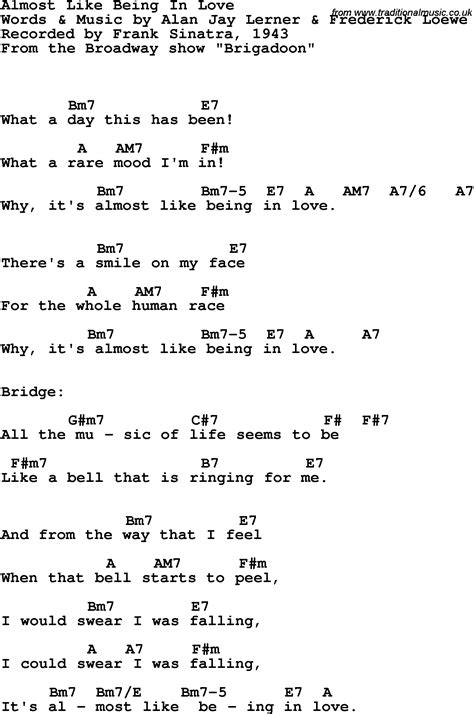 being in love lyrics